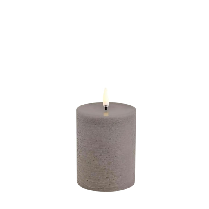 Sandstone Rustic LED Pillar Candles