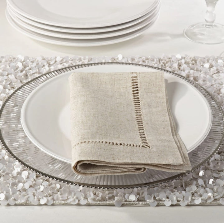 Natural Toscana Hemstitched Napkins