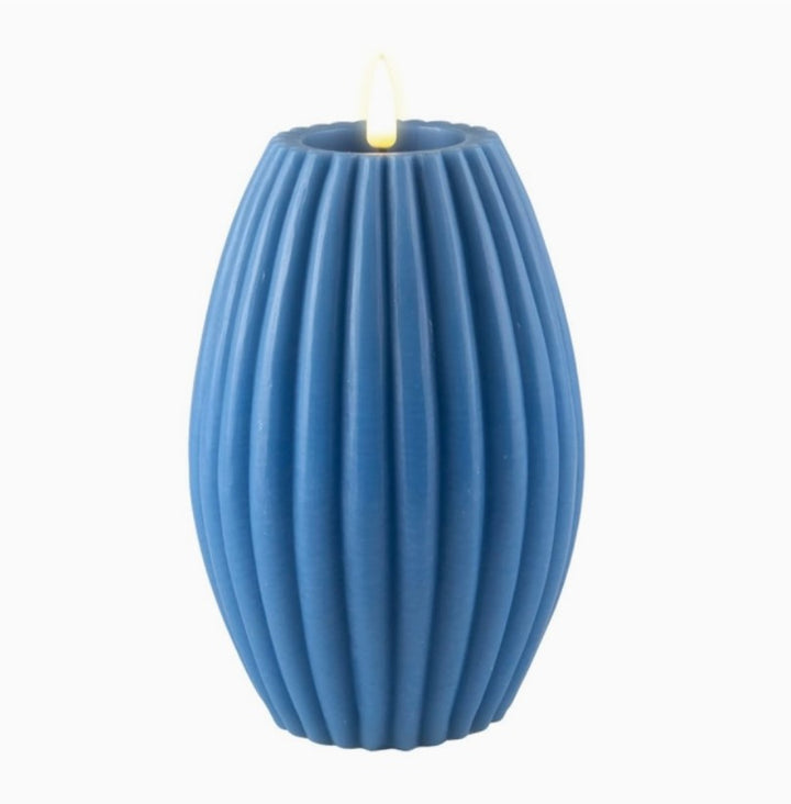 4" Stripe LED Pillar Candles