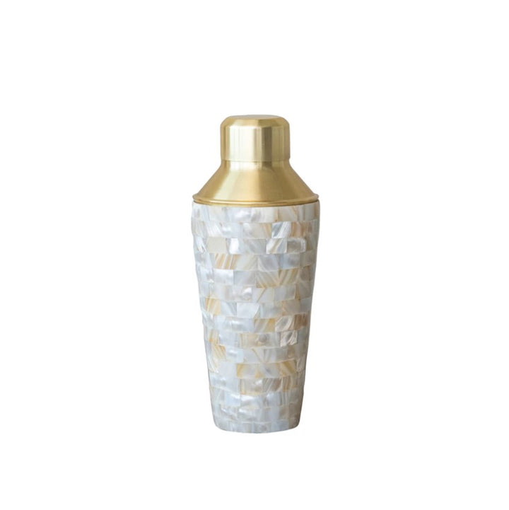Mother of Pearl Inlaid Cocktail Shaker