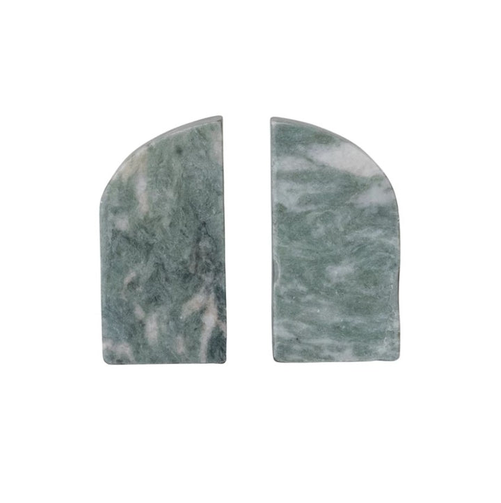 Green Melange Marble Bookends