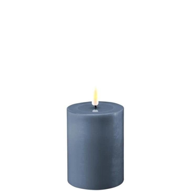 3" Ice Blue LED Pillar Candles