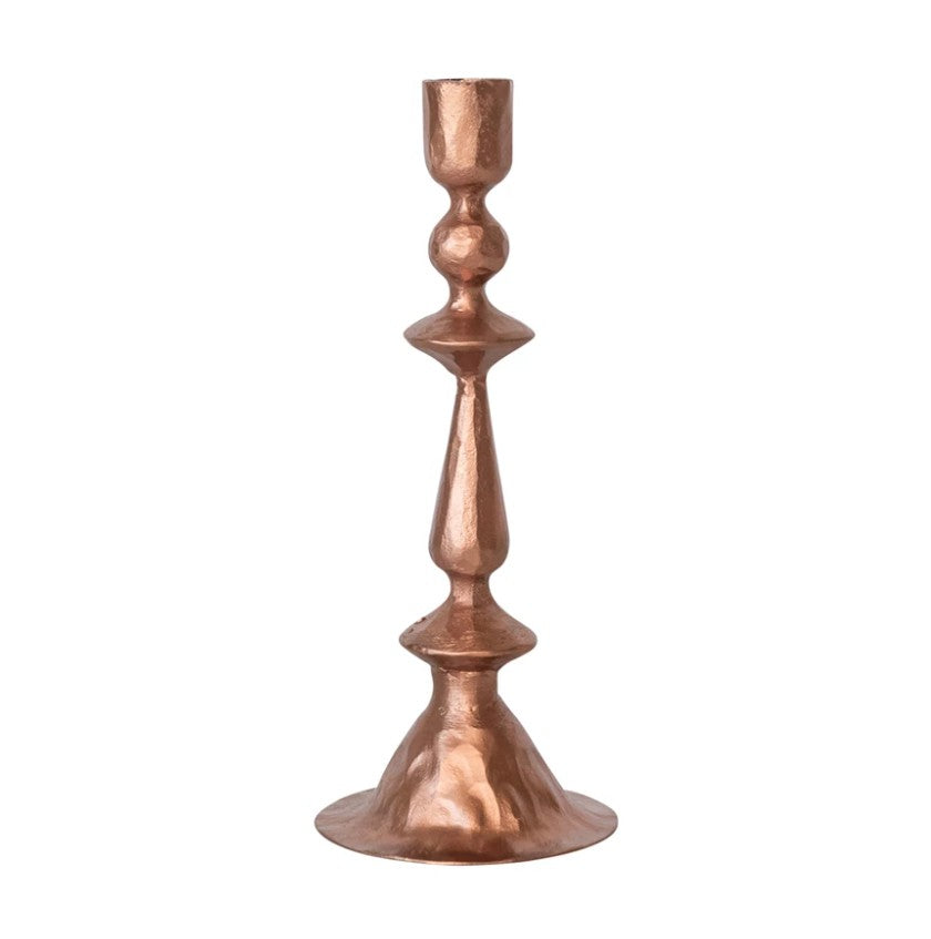 Copper Hand-Forged Cast Iron Taper Holders