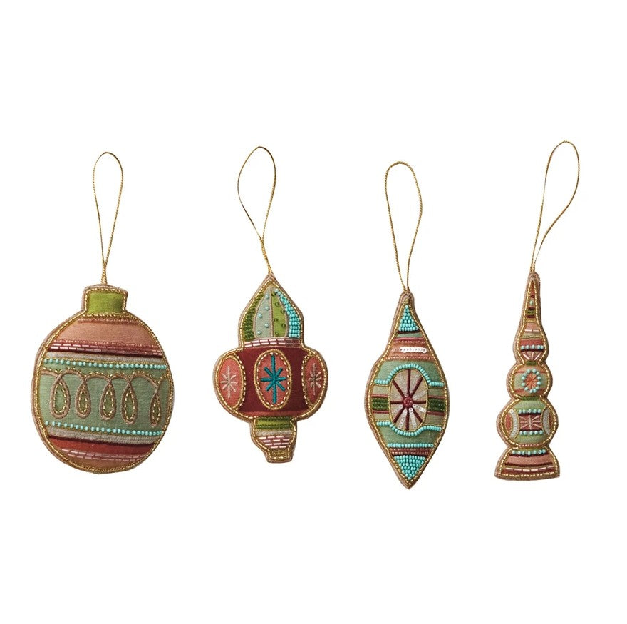 Bright Beaded Christmas Ornaments