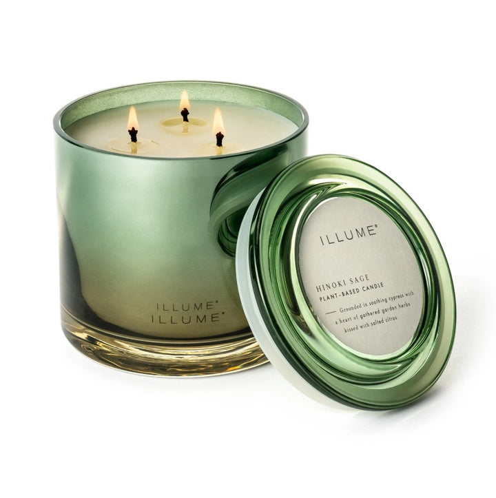 Hinoki Sage Statement Glass Candle
