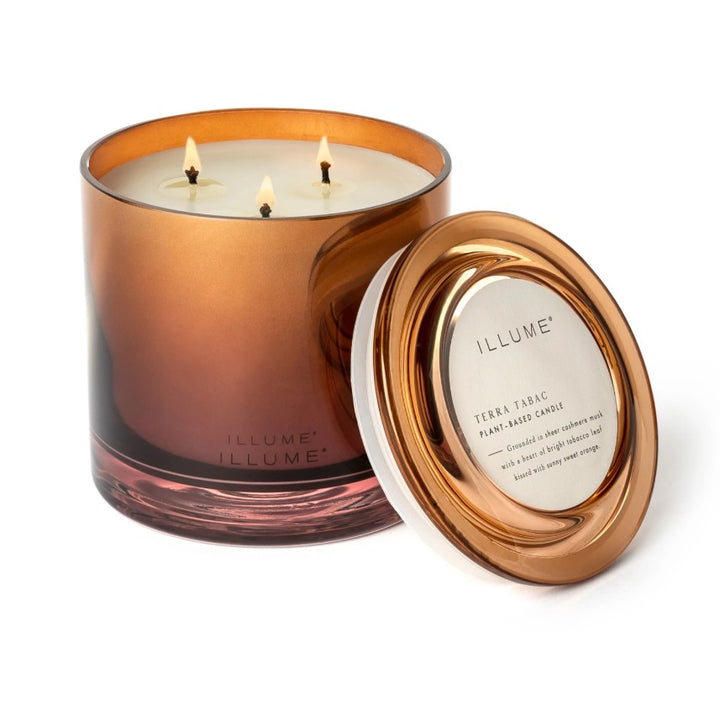 Terra Tabac Statement Glass Candle