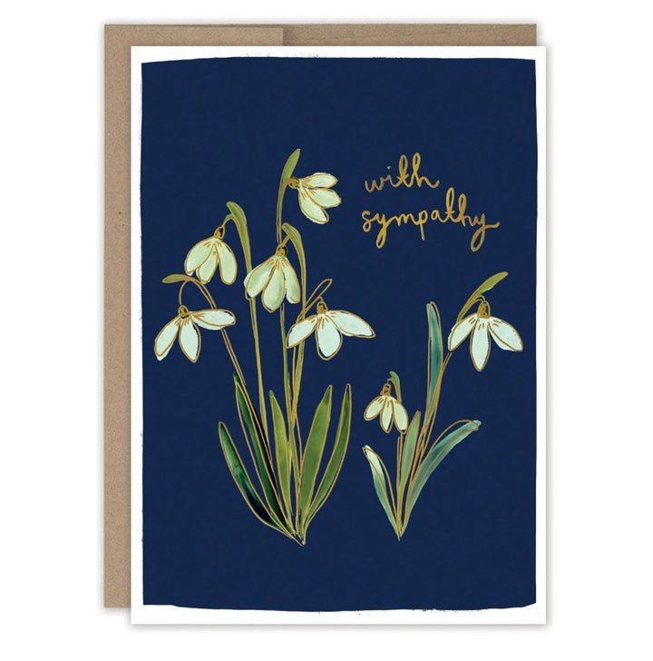 Snowdrops Sympathy Greeting Card