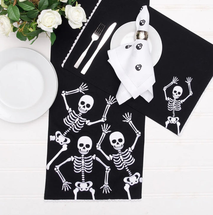 Skeleton Dance Trio Table Runner