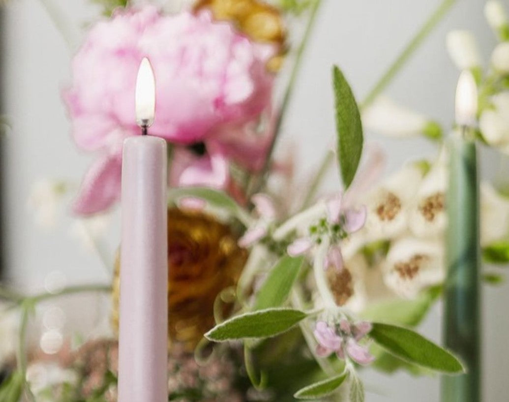 Beige LED Taper Candles