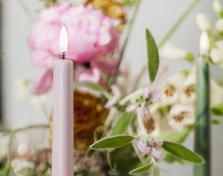 Beige LED Taper Candles