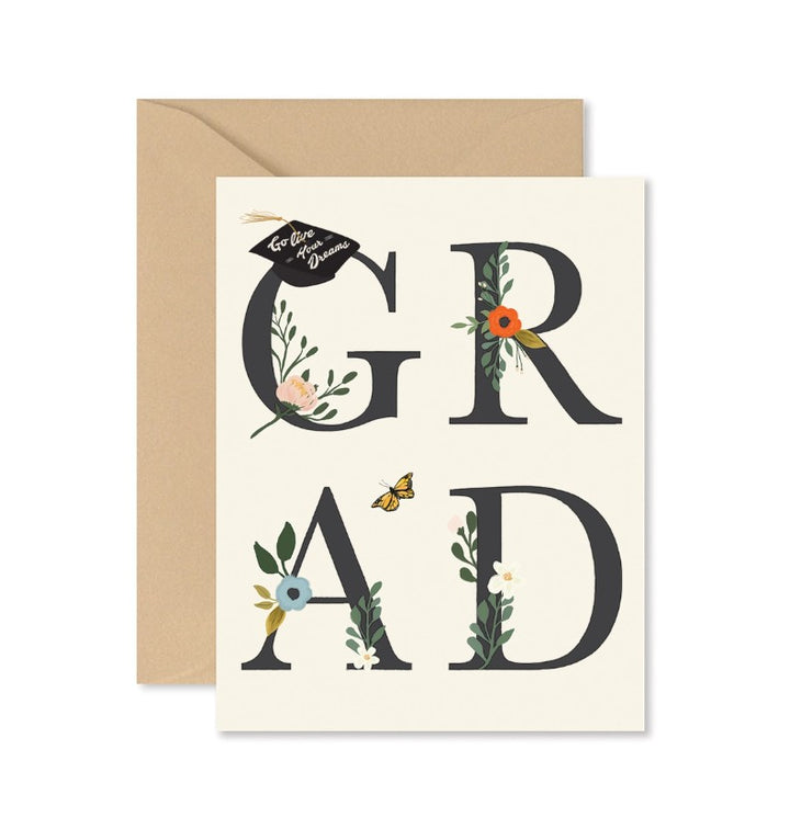 Grad Floral Greeting Card