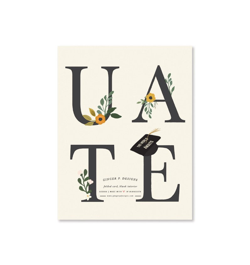 Grad Floral Greeting Card