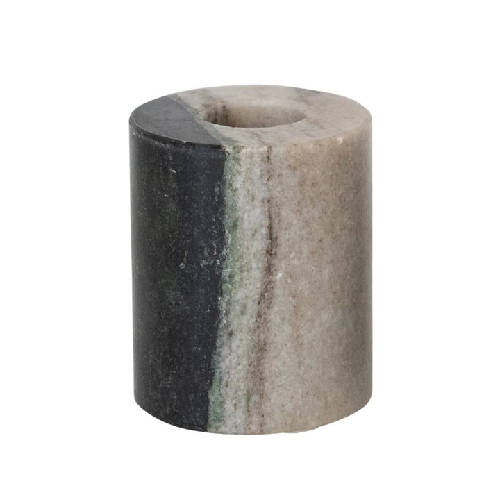 Black Melange Marble Taper Holder
