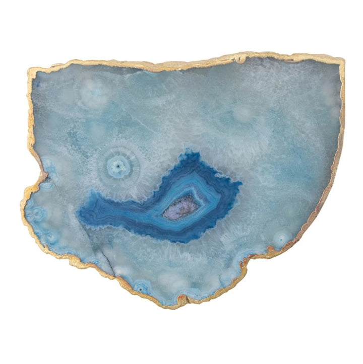Agate Slab with Gold Electroplated Edge