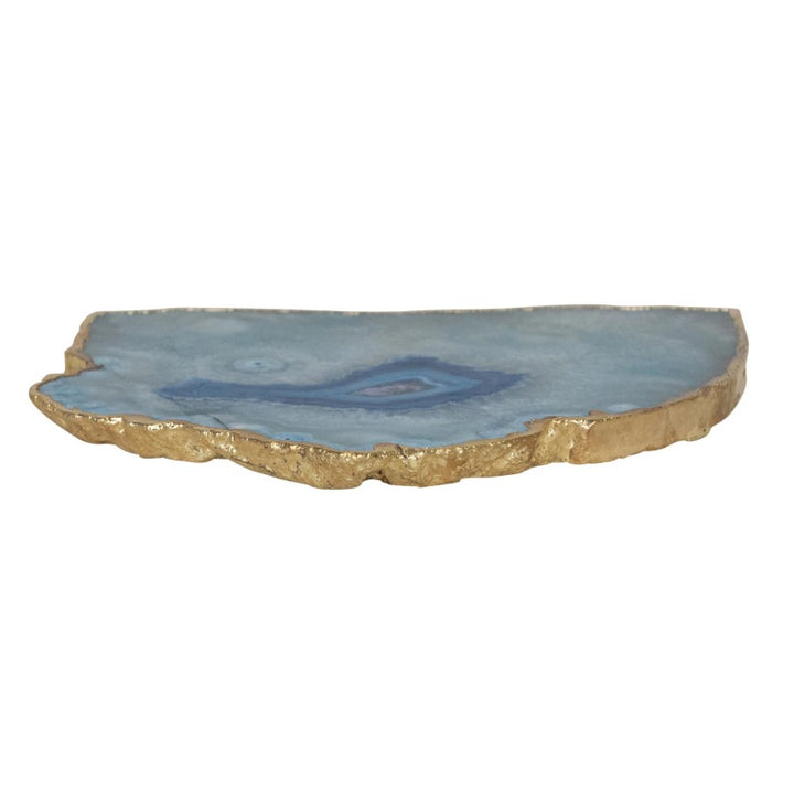 Agate Slab with Gold Electroplated Edge