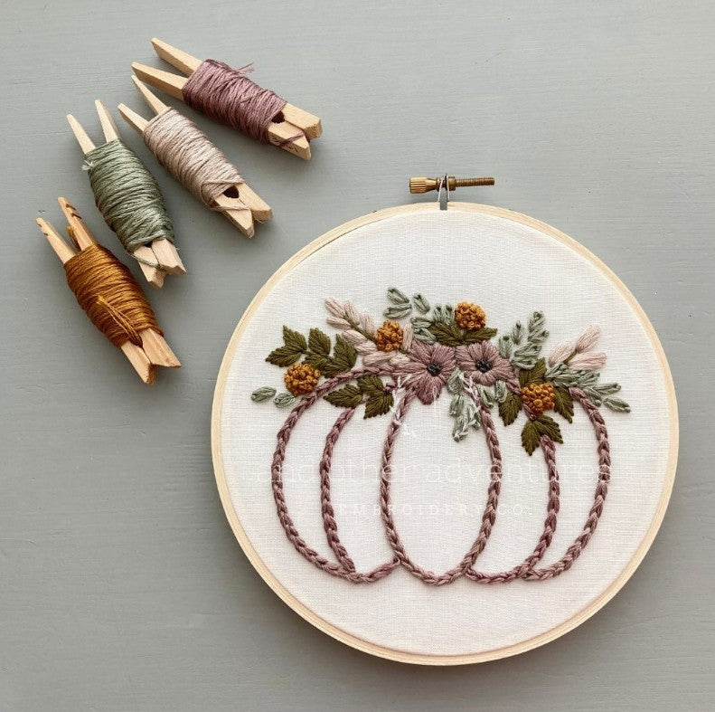 Smokey Purple Pumpkin Embroidery Kit