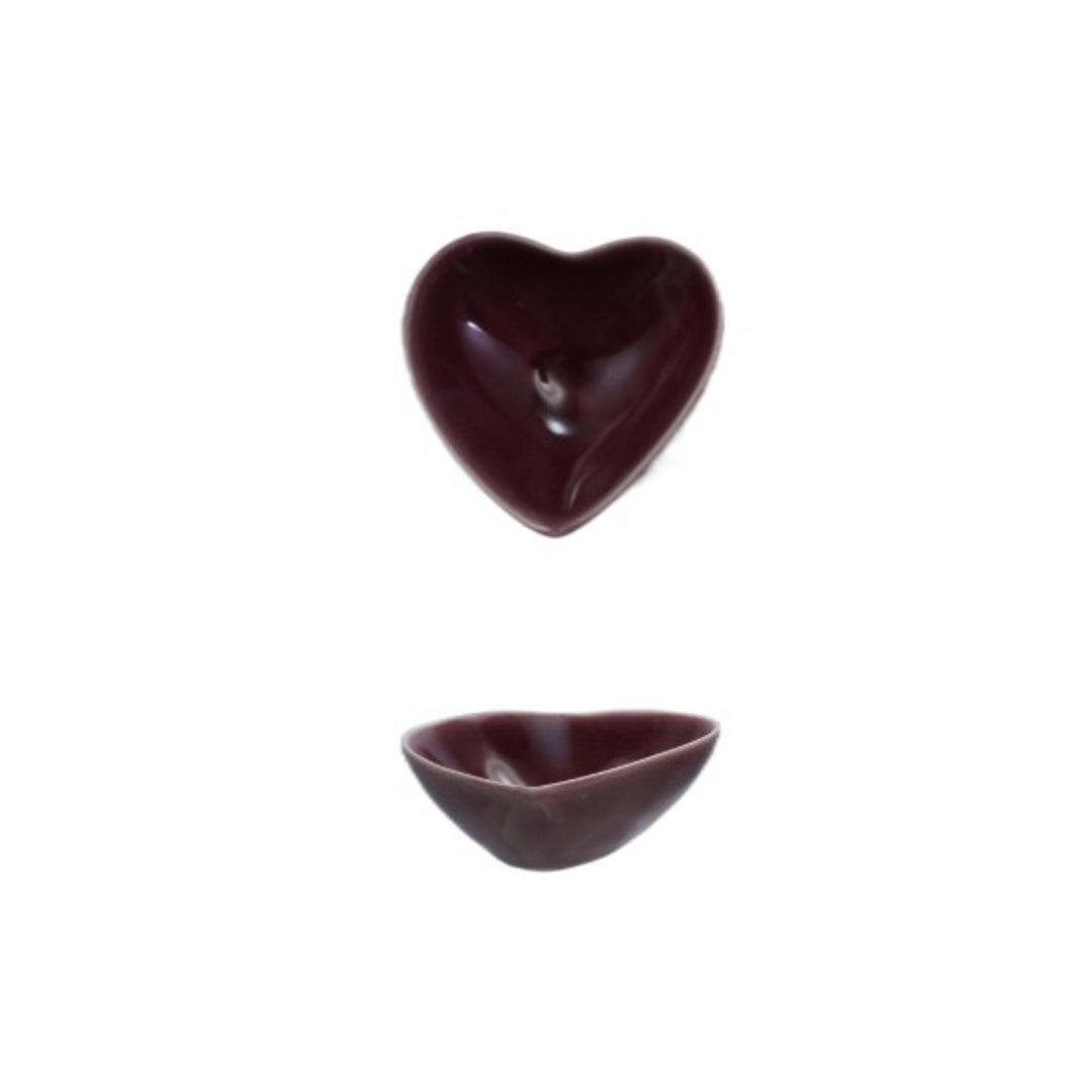 Multicolored Stoneware Heart Shaped Bowls