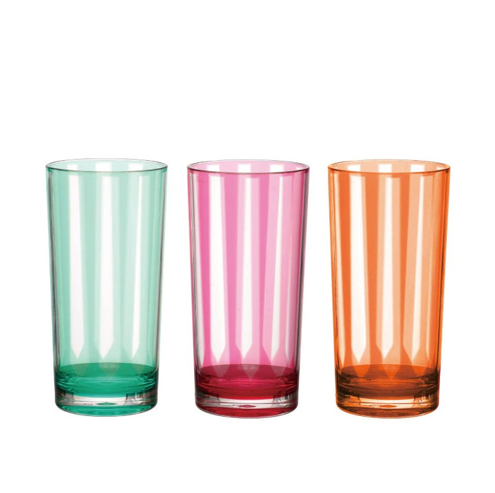 Striped Acrylic Drinking Glasses