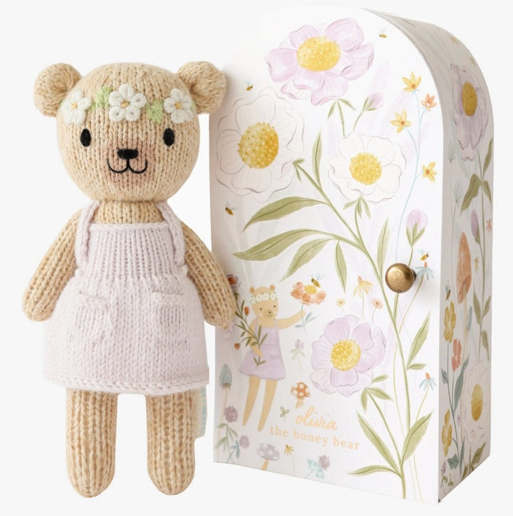 Tiny Olivia the Honey Bear-Cuddle+Kind