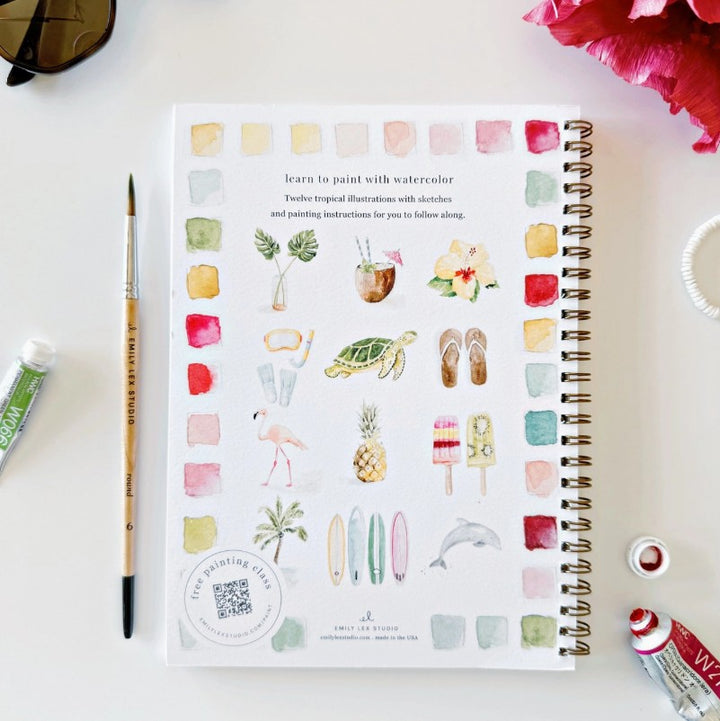 Tropical Watercolor Workbook Bundle
