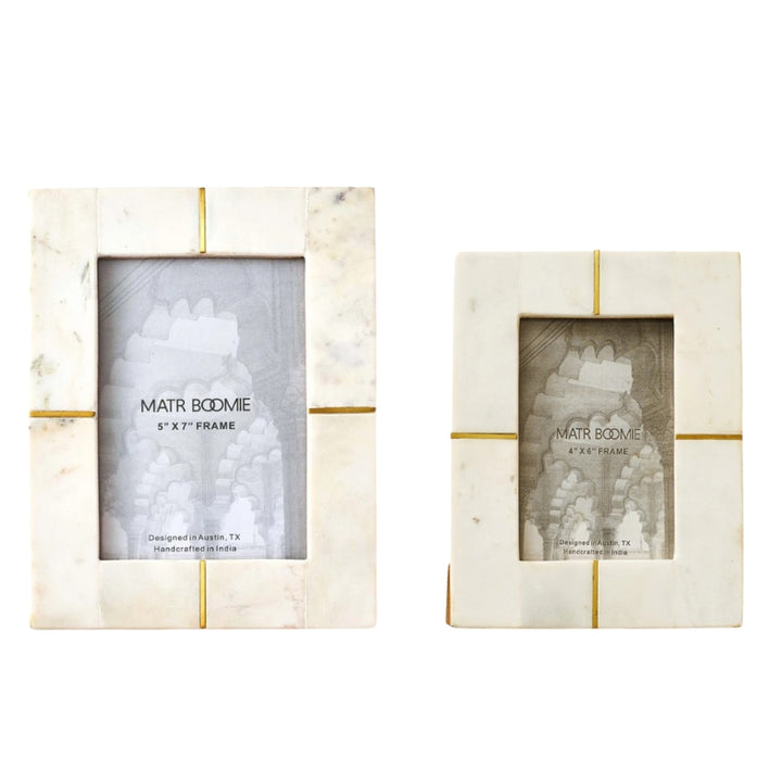 Sammita White Marble Picture Frames