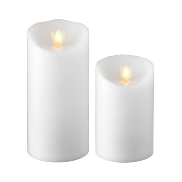 3.5" White LED Pillar Candles
