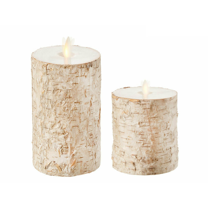 4" Birch LED Pillar Candles