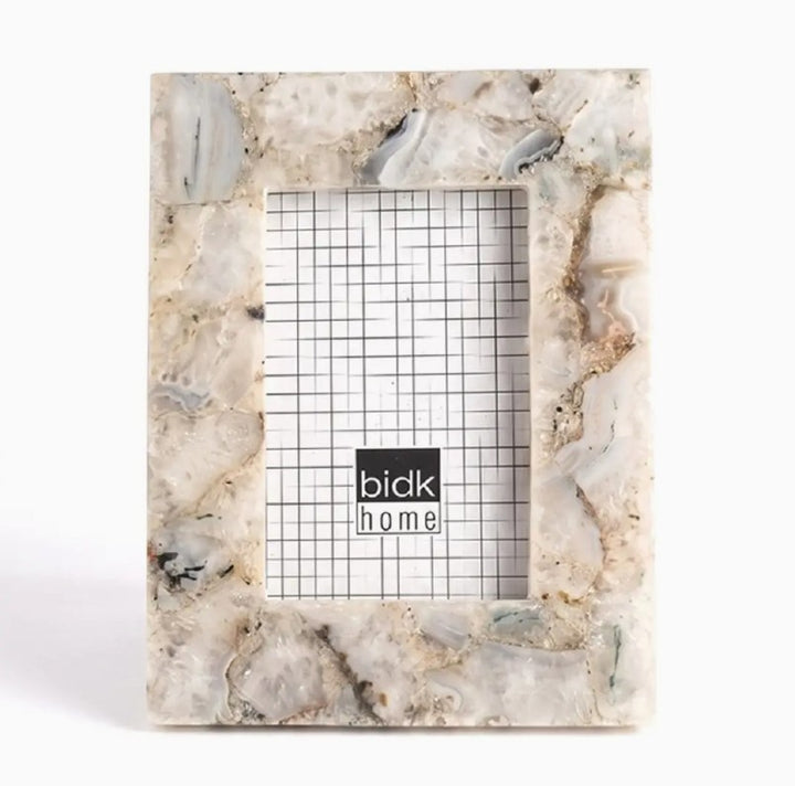 White Agate Photo Frames