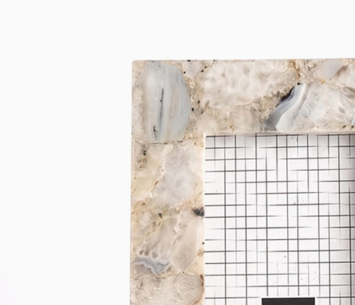 White Agate Photo Frames