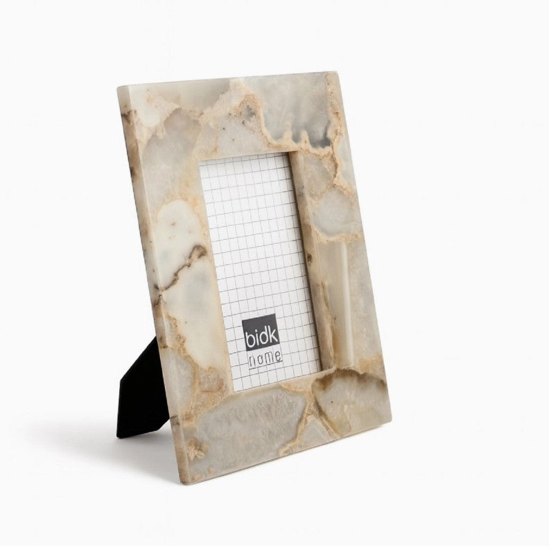 White Agate Photo Frames