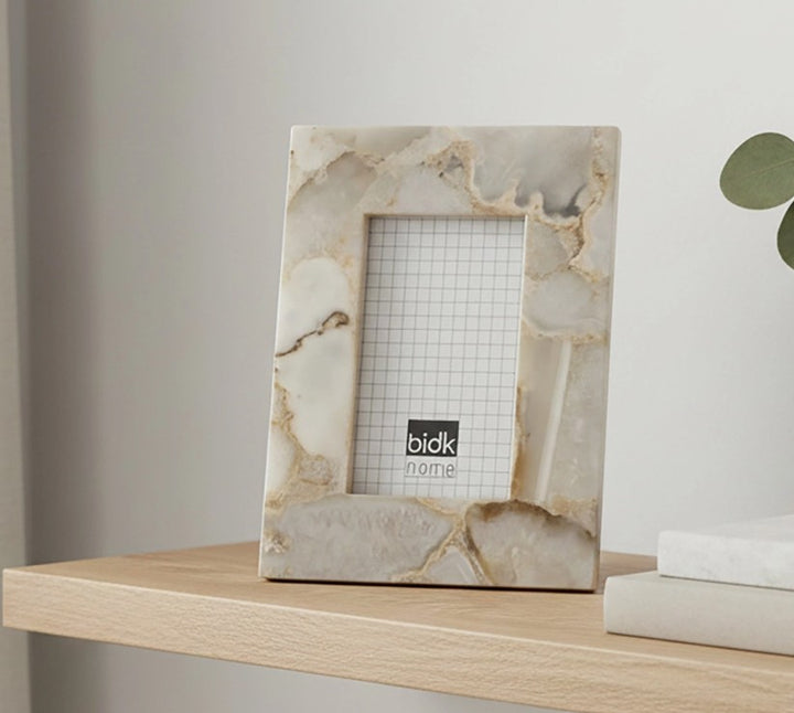 White Agate Photo Frames