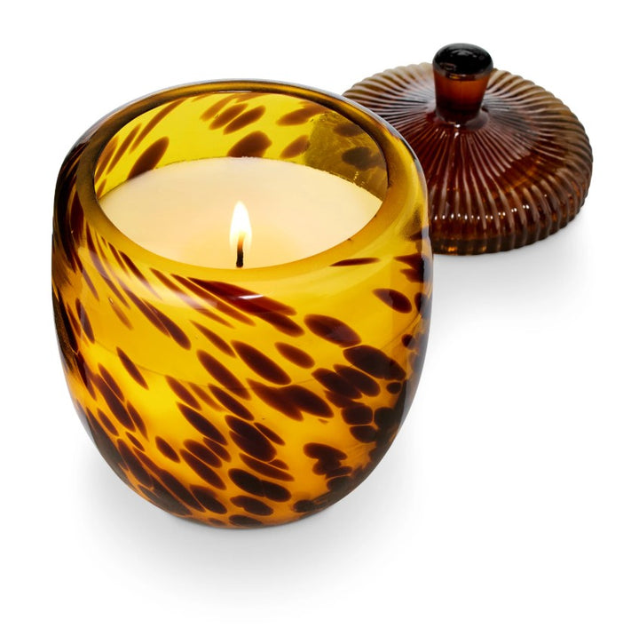 Woodfire Glass Acorn Candle