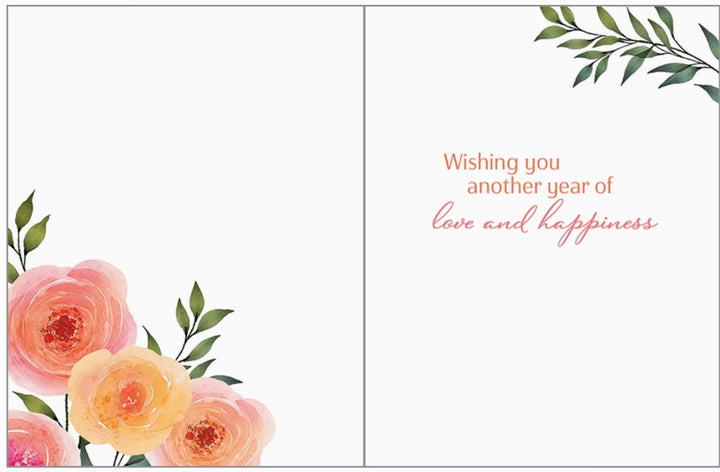 Big Blooms Anniversary Greeting Card