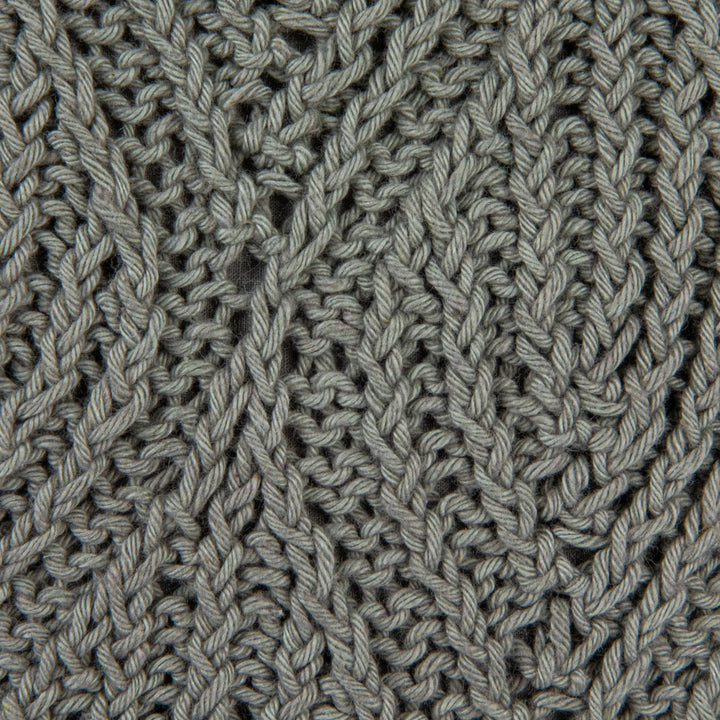 Grey Diamond Patterned Woven Pillow