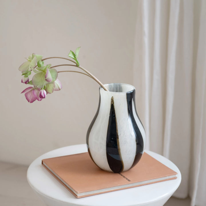 Striped Art Glass Vases