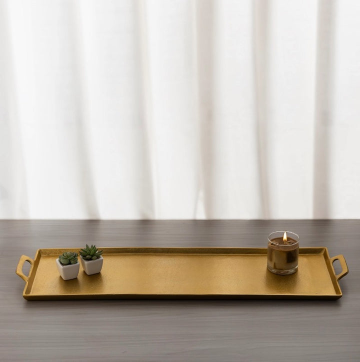Antique Brass Aluminum Trays