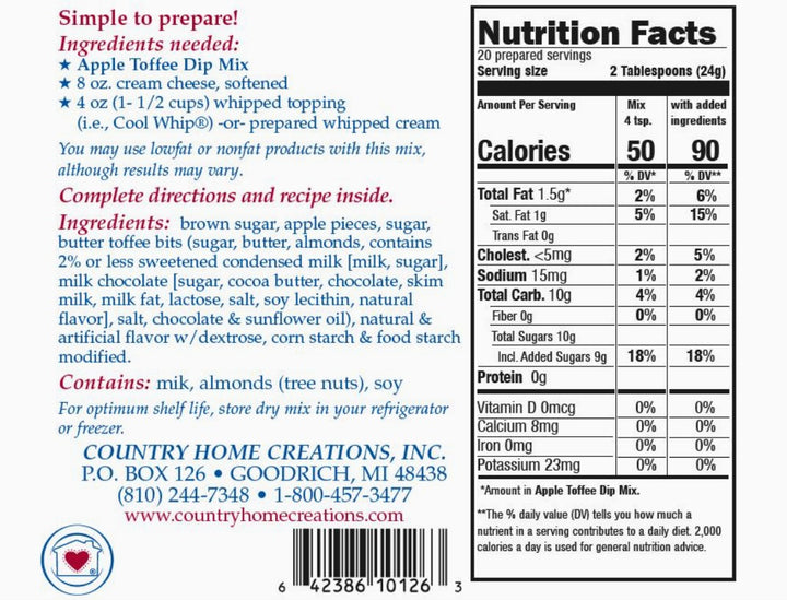 Apple Toffee Dip Mix