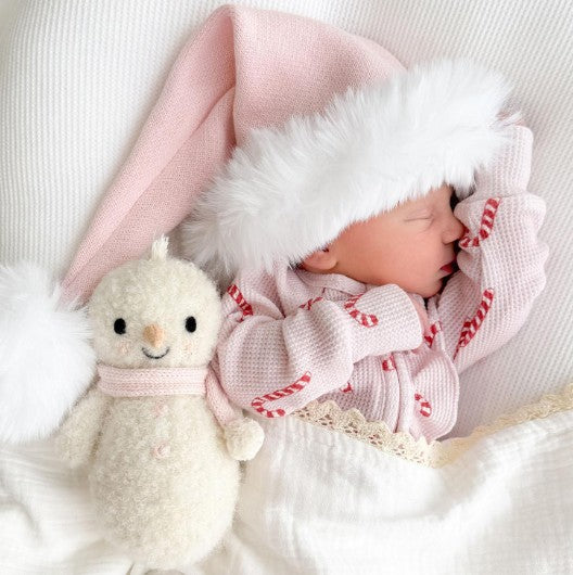 Blush Pink Baby Snowman- Cuddle+Kind