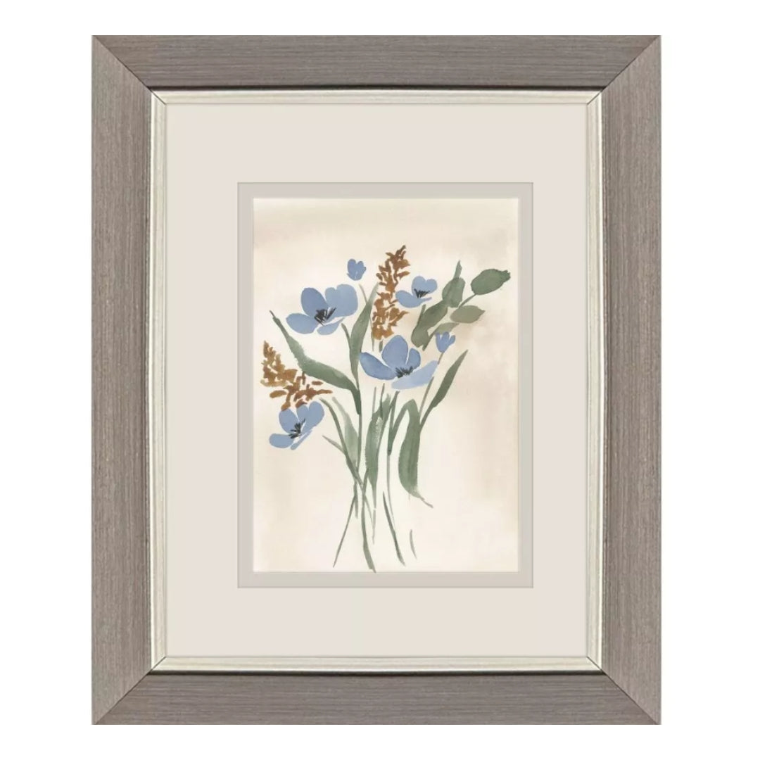 Blue Cosmos Framed Wall Art