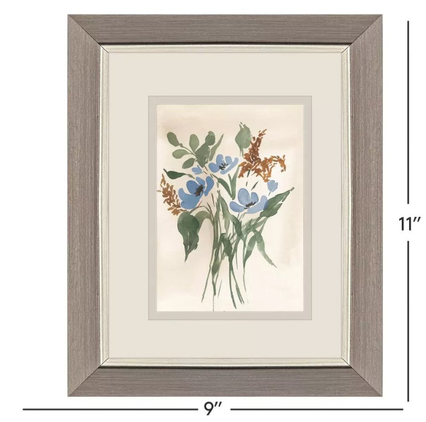 Blue Cosmos Framed Wall Art