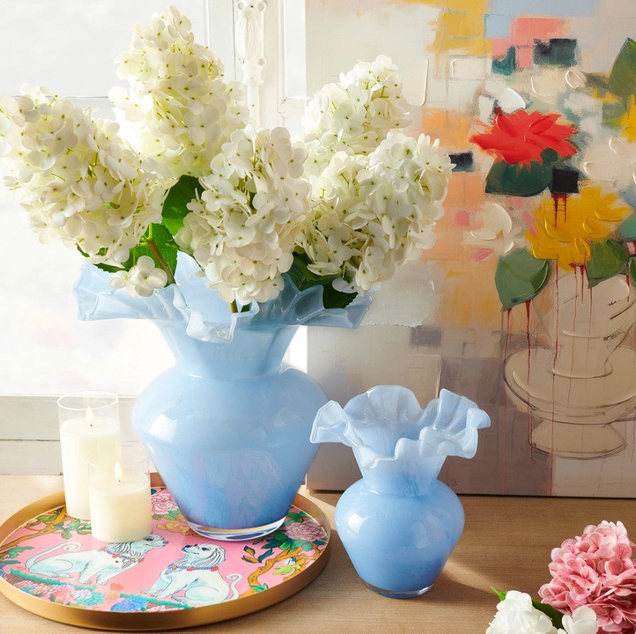 Ruffle Glass Vases