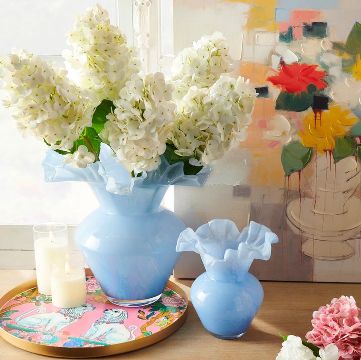 Ruffle Glass Vases