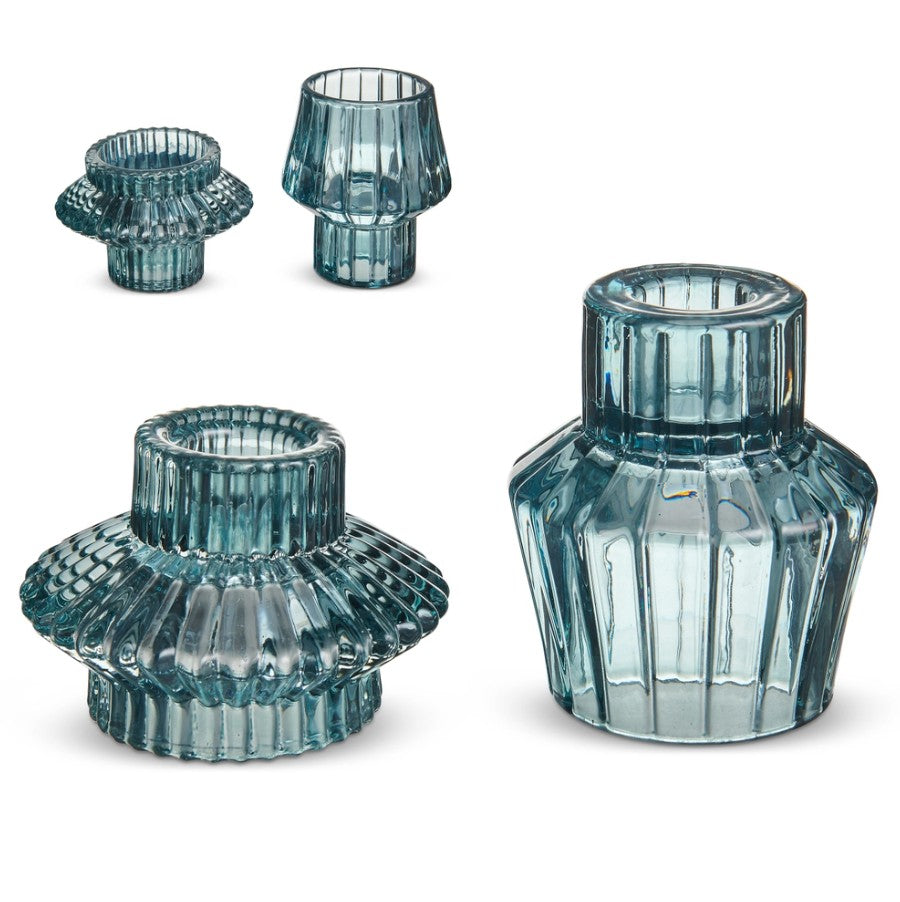 Vintage Glass Candle Holders