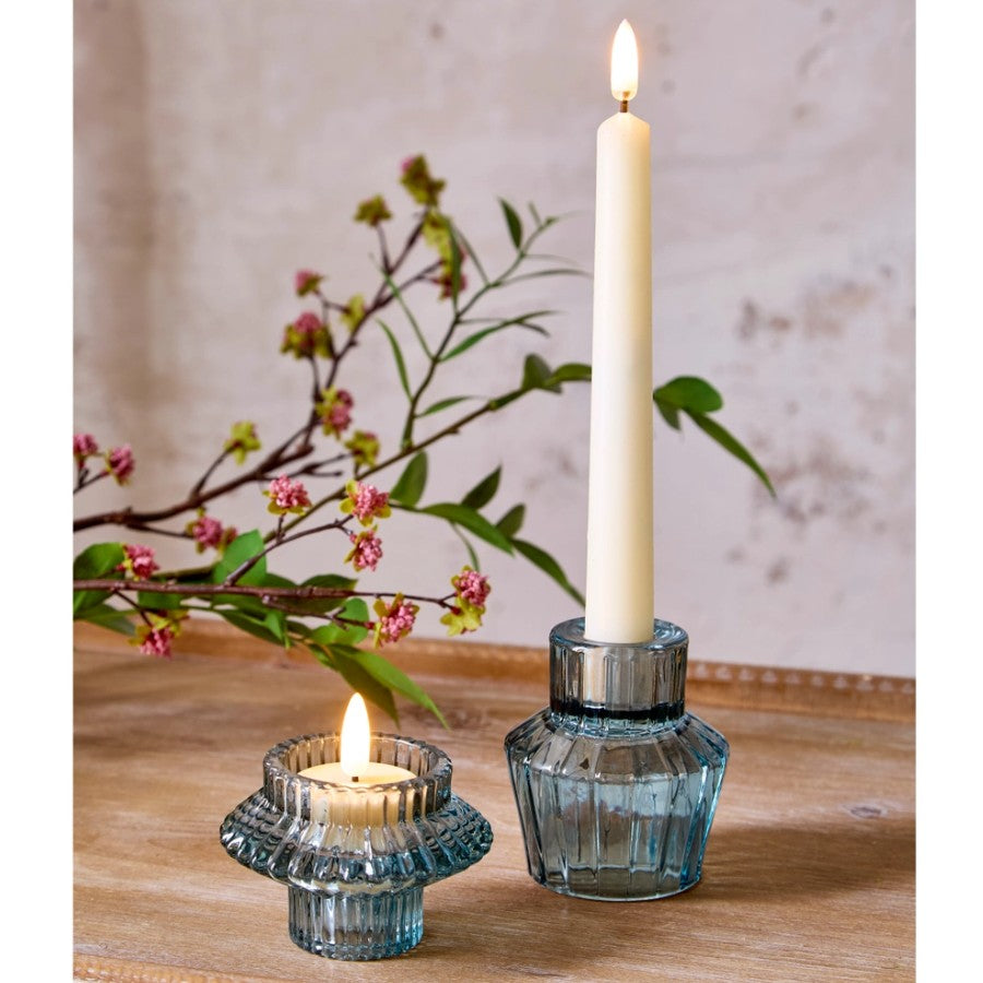 Vintage Glass Candle Holders