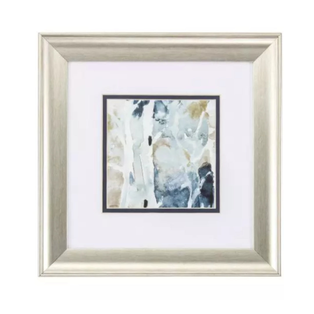 Blue Watercolor Framed Wall Art