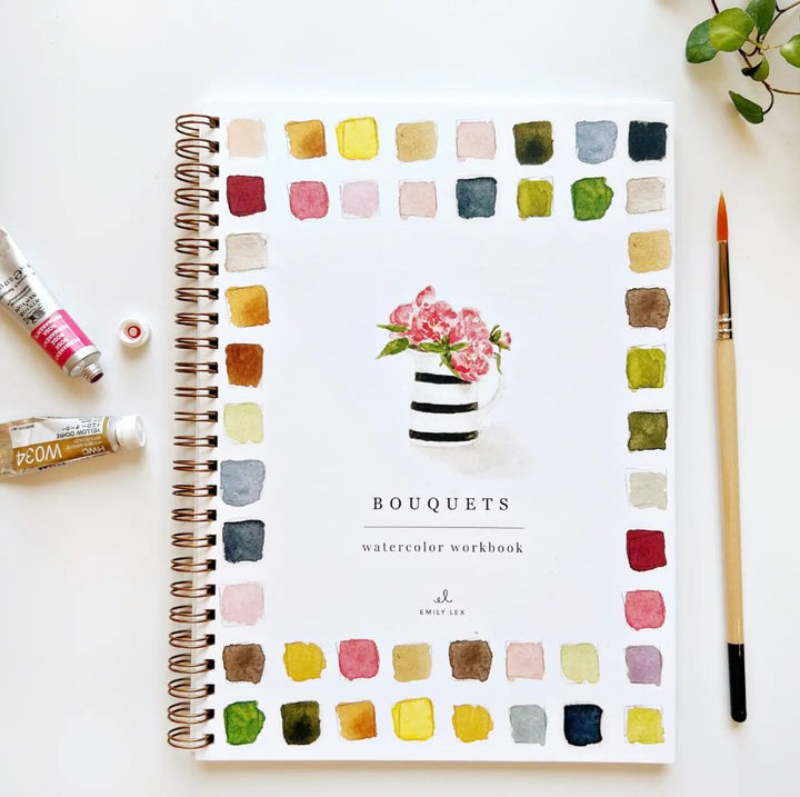 Bouquets Watercolor Workbook