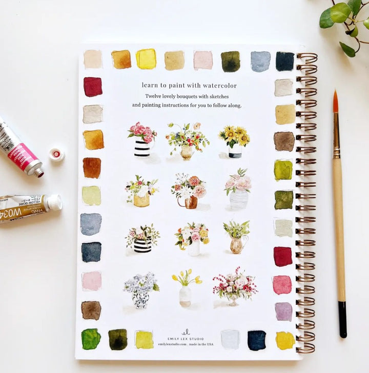Bouquets Watercolor Workbook Bundle