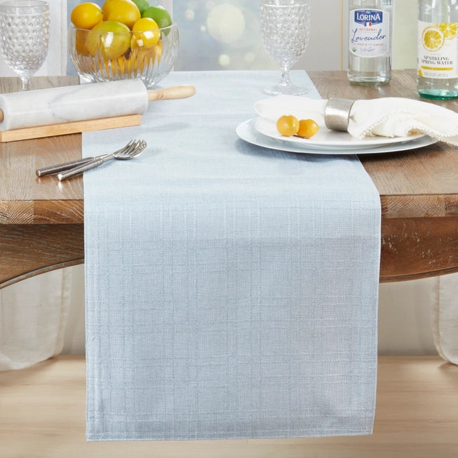 Refined Stitched Plaid Table Runner
