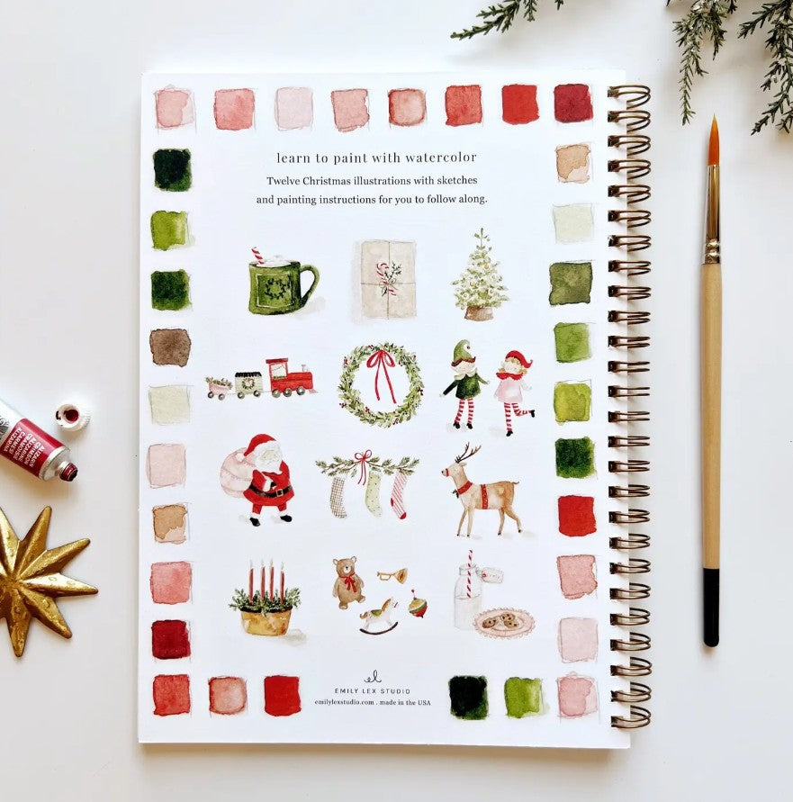 Christmas Watercolor Workbook Bundle