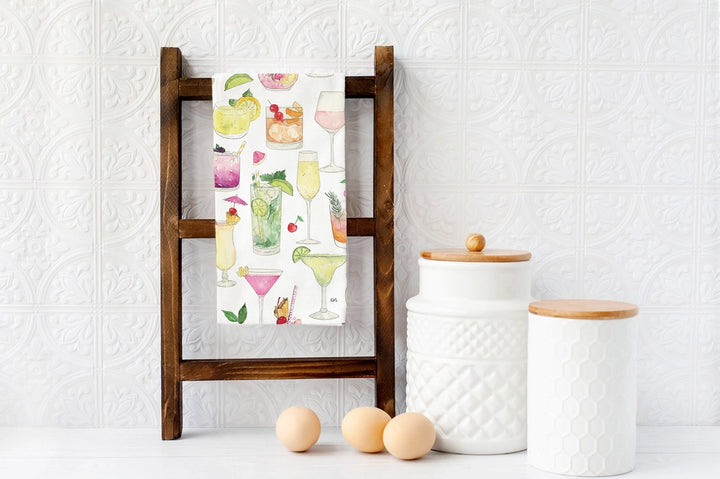 Cocktails Tea Towel